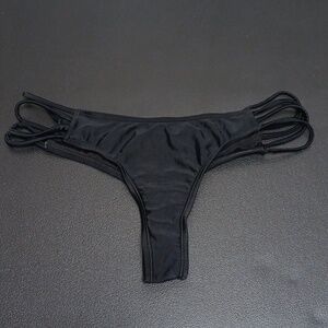 Black Strappy Bikini Bottom